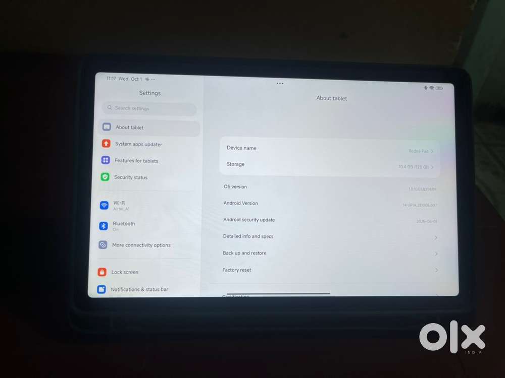 Redmi pad 6/128 8000mah battery 2k display