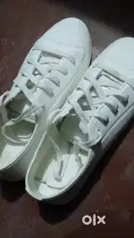 Casual white sneakers