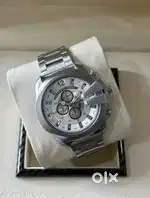 Stylish Silver Chronograph Watch  Premium Look  Best for Men