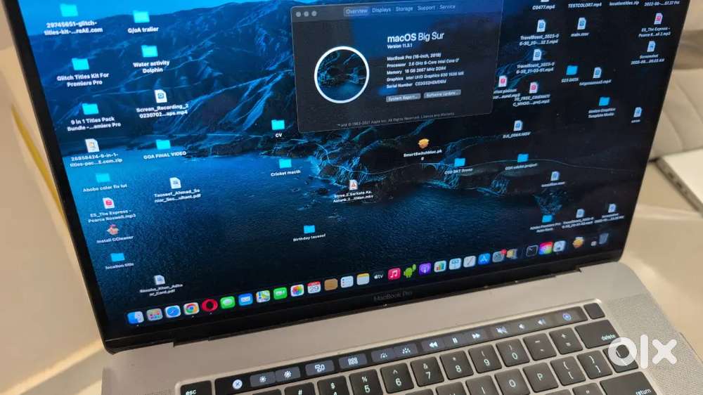 MACBOOK PRO  16 INCH DISPLAY  i7  16GB RAM and 500 GB SSD