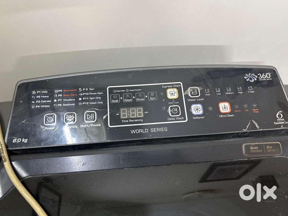 Whirlpool fully automatic washing machine 8 kg.