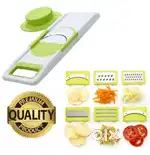 FAMOUS 6 in 1 Slicer & Grater with Safety Holder & Extra Sharp V Blade