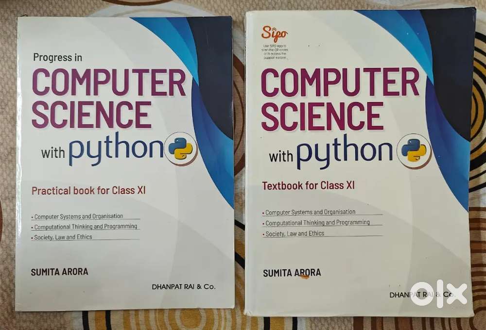 Computer science with python, Physics vol 1 & 2, Math vol 1&2 XI class