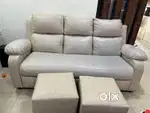 Sofa Set 3+1 Seater with Ottomans – Beige
