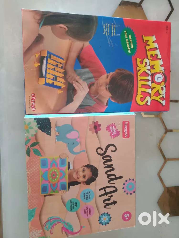 Memory Skills Board Game & Funskool Sand Art Combo
