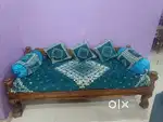 Elegant Teak Wood Deewan Cot with brand new matress - For Sale!