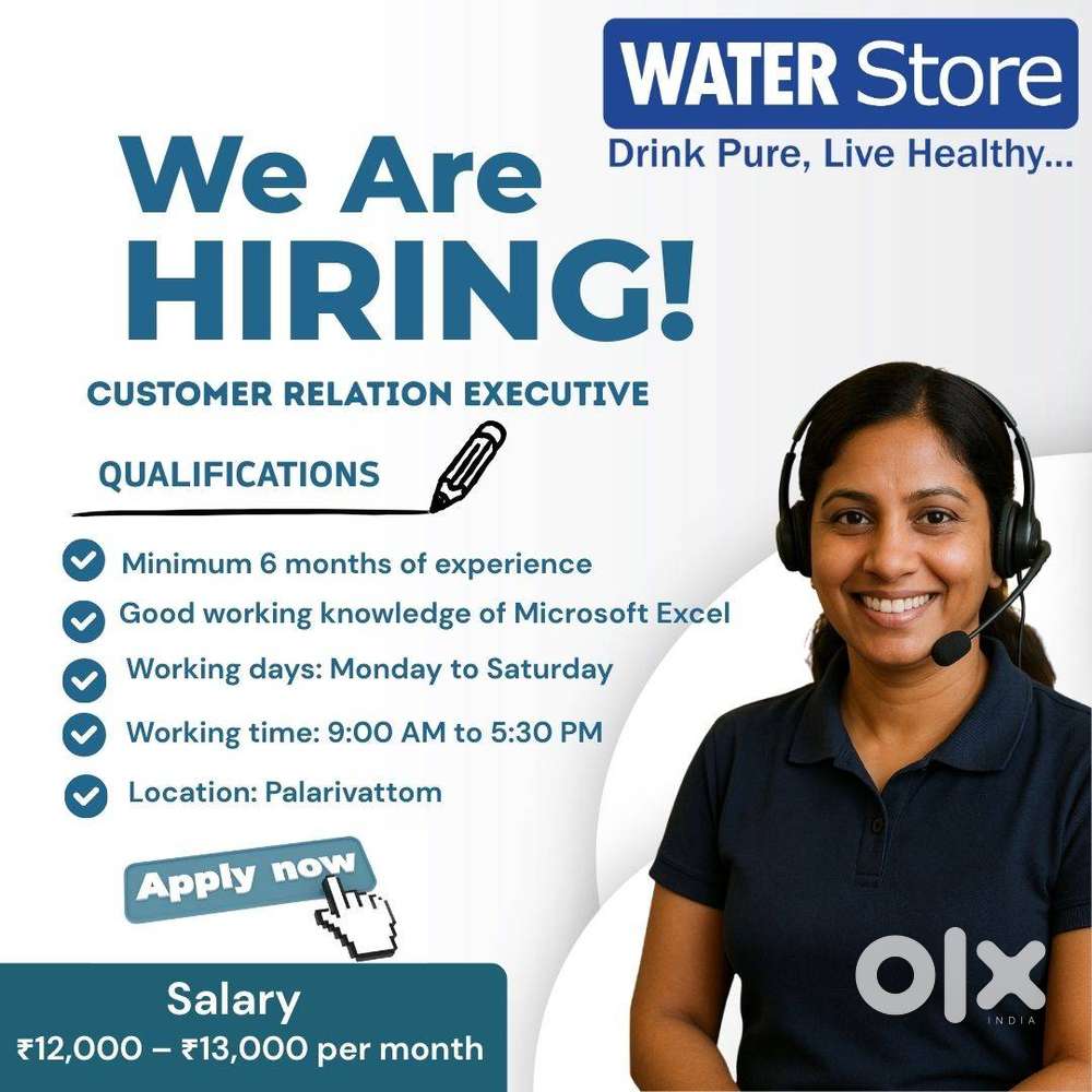 Customer Relation Executive – Waterstore