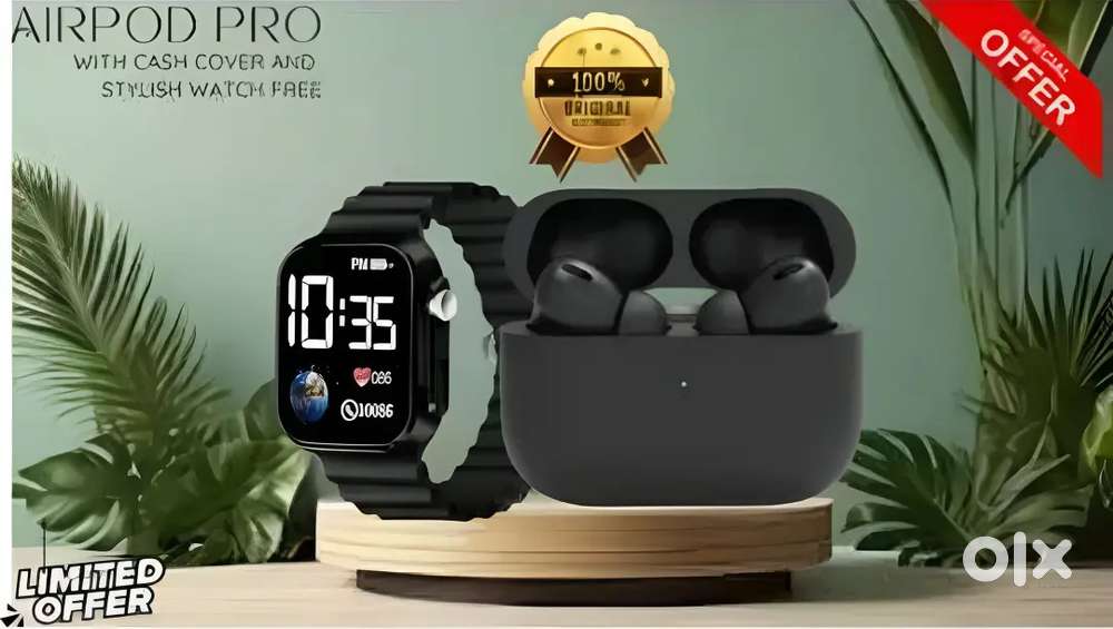 Watch and earbuds (COD available all India delevery)
