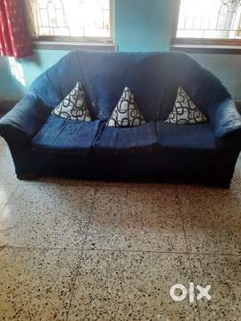 Sale One 3 seater and two single seater wooden  sofa set