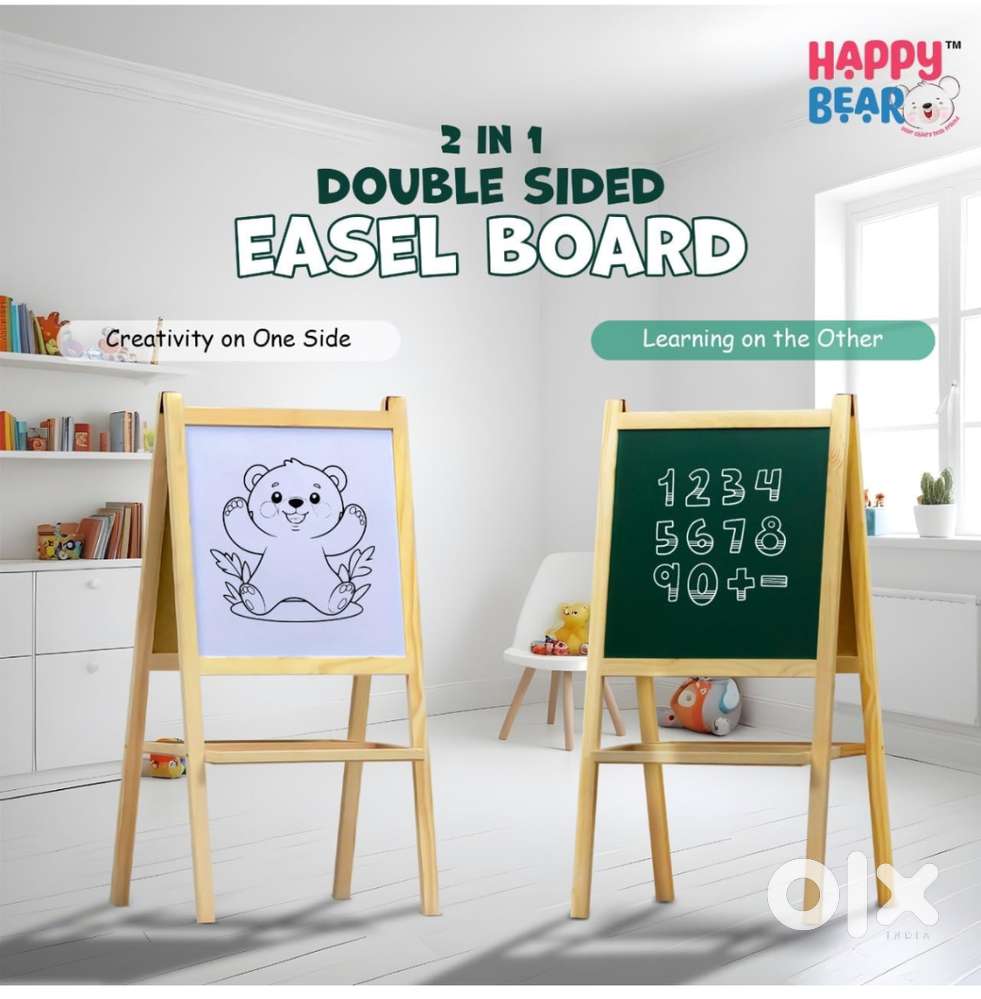 Happy bear 2 IN 1 DOUBLE SIDED EASEL BOARD seal packed new