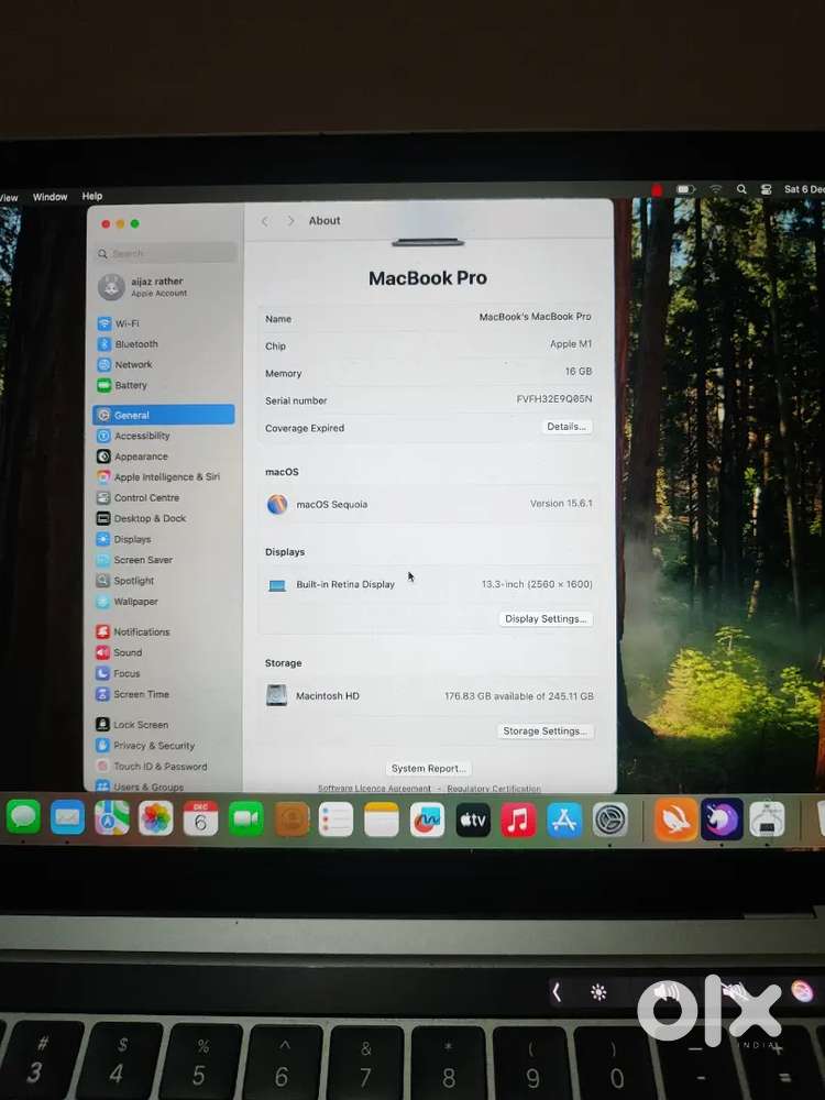 Macbook pro M1 series.