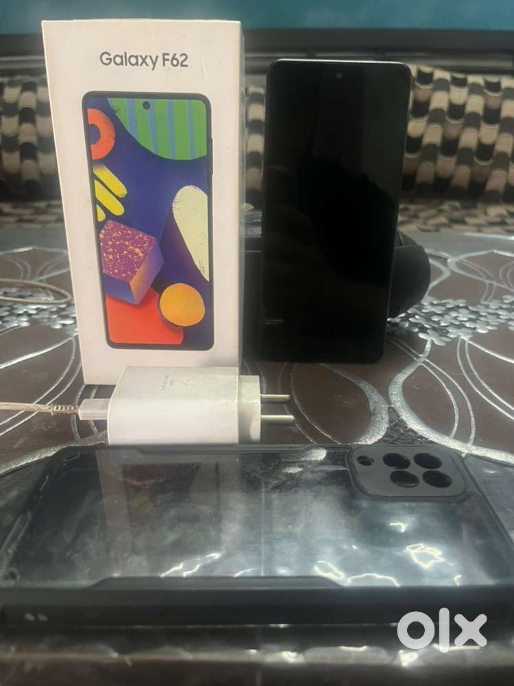 Samsung F62 with brand box original charger bill available