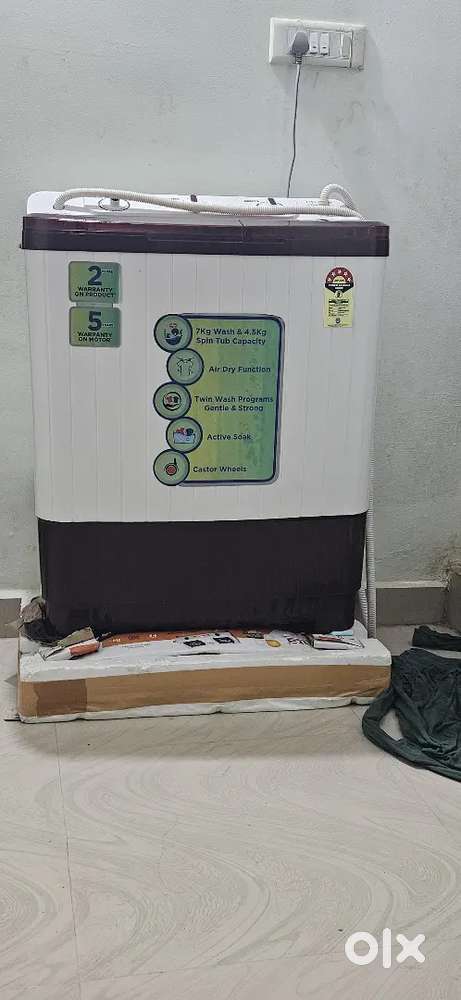 it is new washing machine with 2 years of warranty only 2 month used