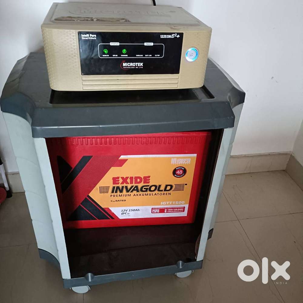 Inverter (Microtek) with Battery (Exide Inva Gold, 150Ah)