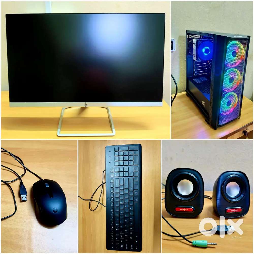 Full PC set ( Monitor, keyboard, mouse, CPU, speaker)