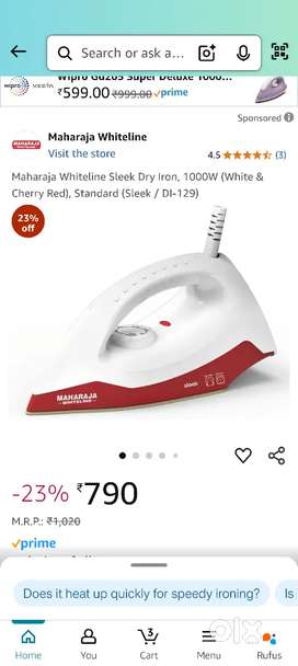 10 Brand new Maharaja brand iron