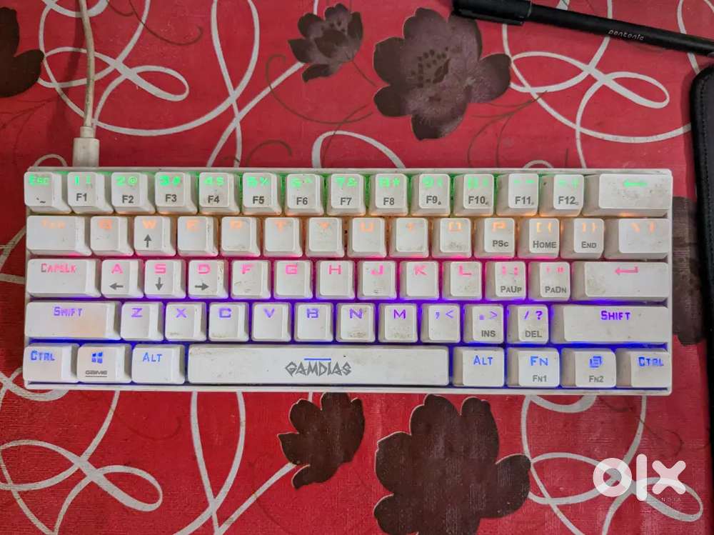 GAMDIAS 60% RGB Mechanical Gaming Keyboard with blue switch