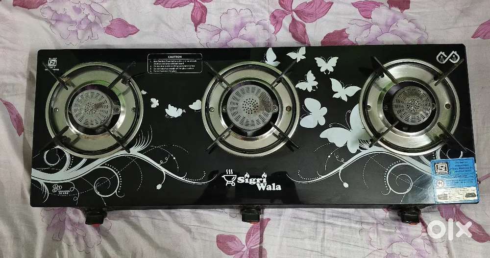 Sigri-wala Gas Stove, Manual Gas Stove(3 Burners) with 1 year Warranty