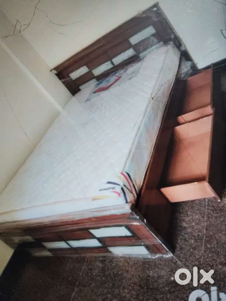 Supreet furniture brand New queen size cot with bottom storage
