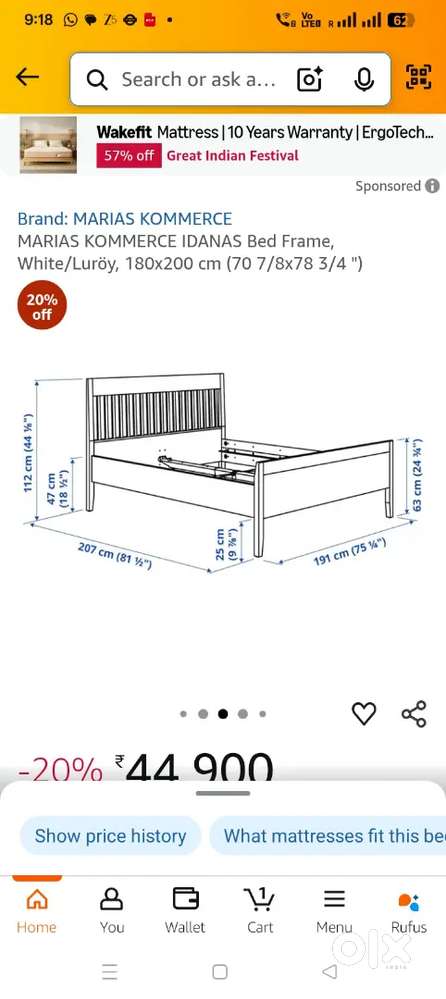 IKEA double bed.