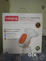 Babyhug 2-in-1 Portable Breast Pump - BPA Free Electric/Manual, LED