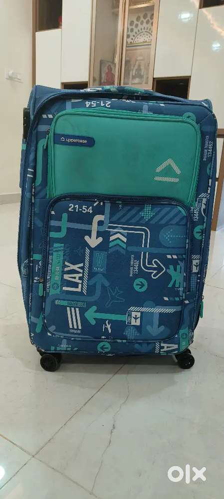 uppercase Jfk (Large) trolley bag 77Cms (Teal Blue)
