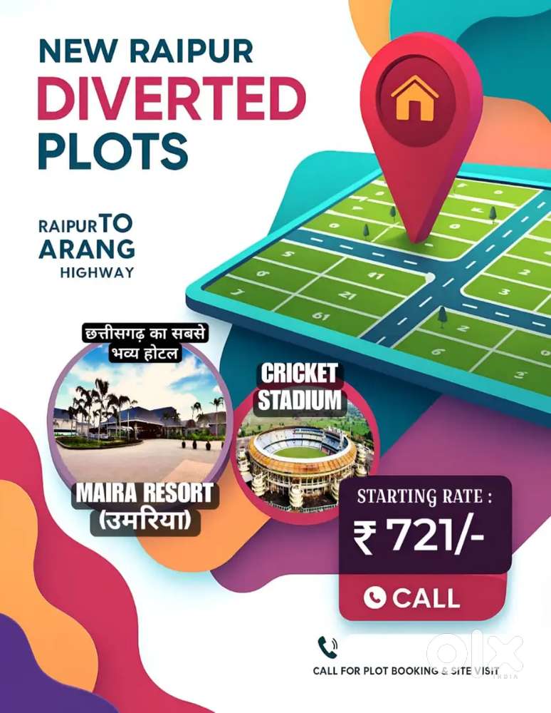 Naya Raipur Mayra resort ke pas Pakke road par Diverted Plot uplabdh