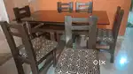 6 seater Dining Table with double glass