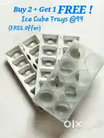 Buy 2 + Get 1 Free offer Ice Cube Trays (Solid Plastic)