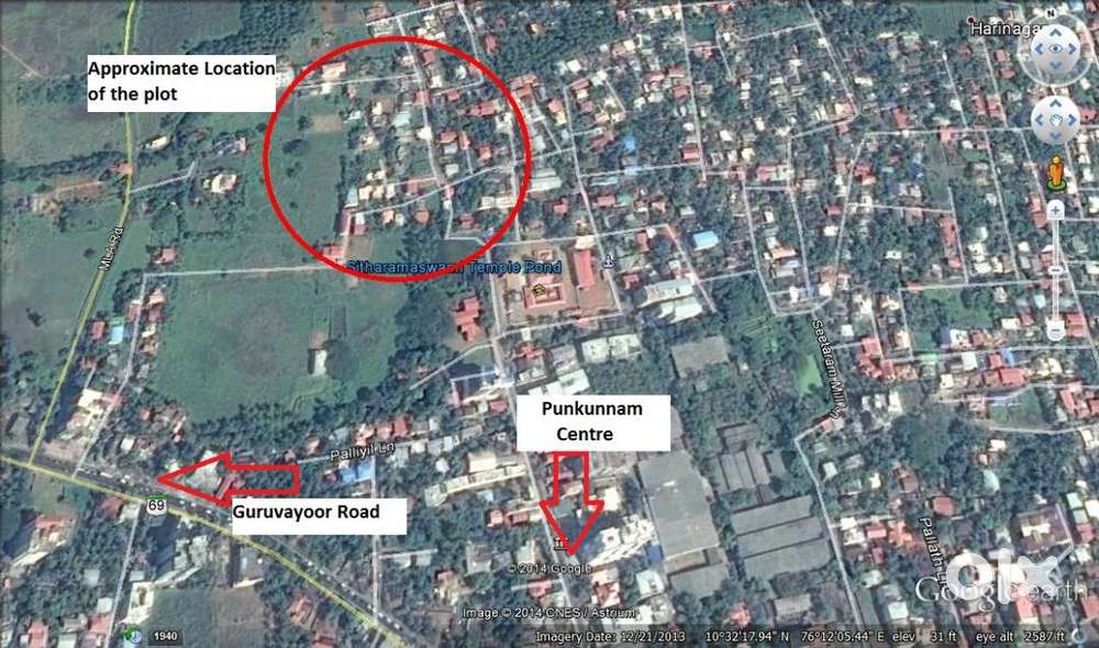 5.5 Cent plot for sale in Poonkunnam, Thrissur