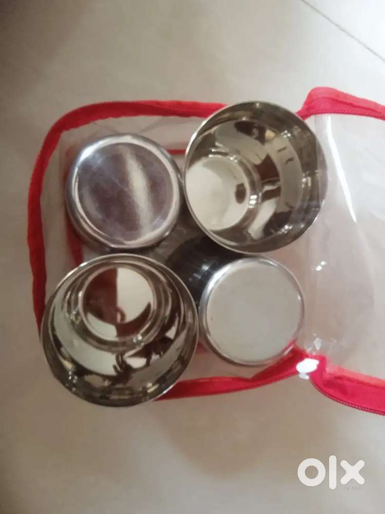 Steel Glass Set (4 Nos)