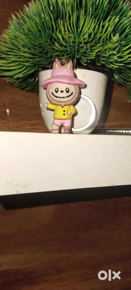 Labubu key chain on keys