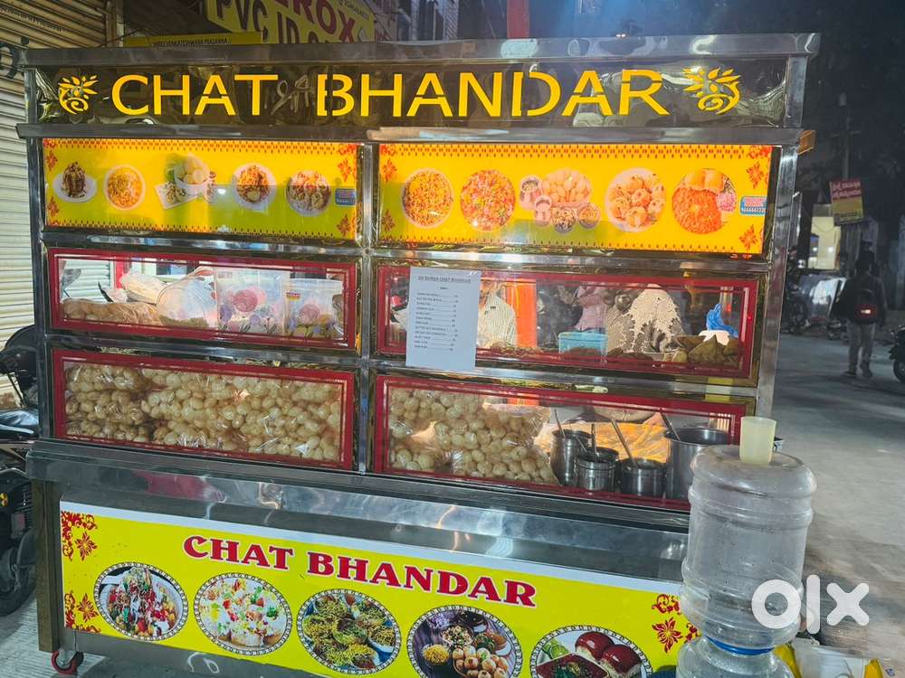 Steel Chat bandi/pani puri steel stall