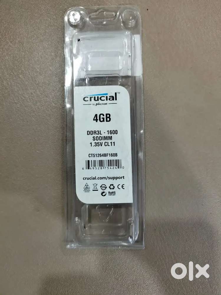Crucial 4gb ram ddrl3 unused
