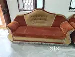 Royal design maroon and gold combination beautiful and standard sofa