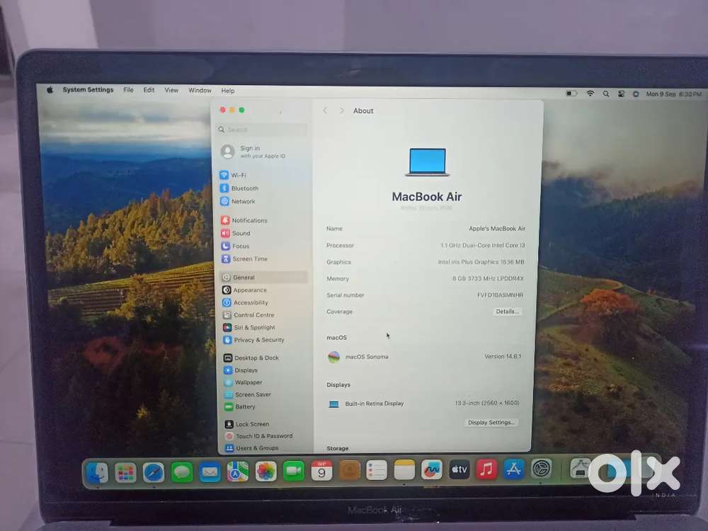 Apple Macbook Air A2179 (13 inch, 2020) 8GB+256GB