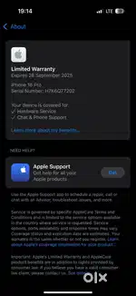 16 PRO HK DUAL SIM 256 GB UNDER WARANTY