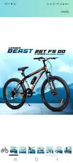 Leader Beast26T(7 Speed) Gear Cycle,Front Suspension&Dual Disc Brake