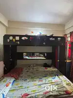 Large plywood bunk bed - queen and single