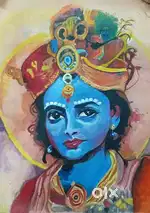 New krishna painting using acrylic colour