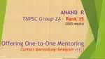 TNPSC Group 2 topper - One to One Mentoring