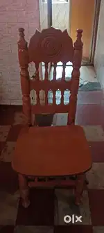 Wooden table with top