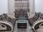 Wooden table with glass top and premium and durable sofa set