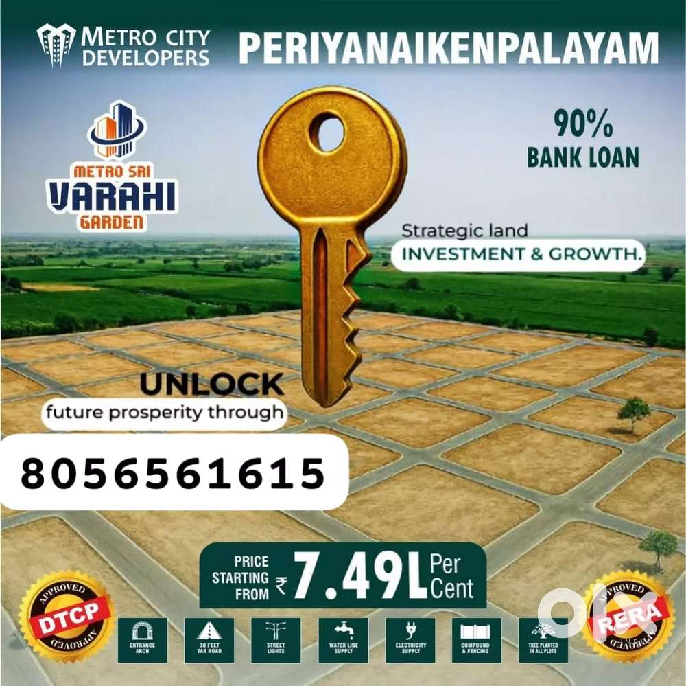 Low budget price varagi Garden DTCP Approved