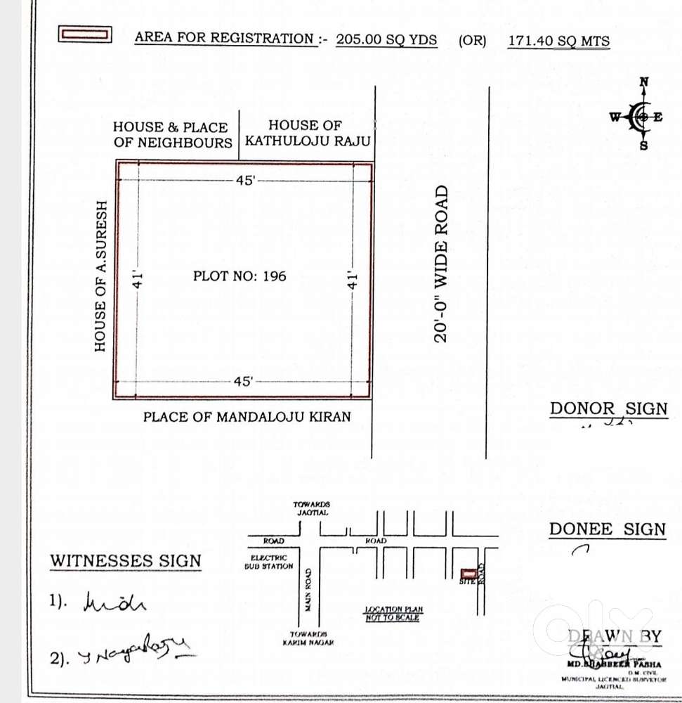 plot for sale Bhavani Nagar beside sai bar road number 9 plot number 1
