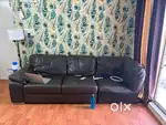 leather sofa L shape 6 seater