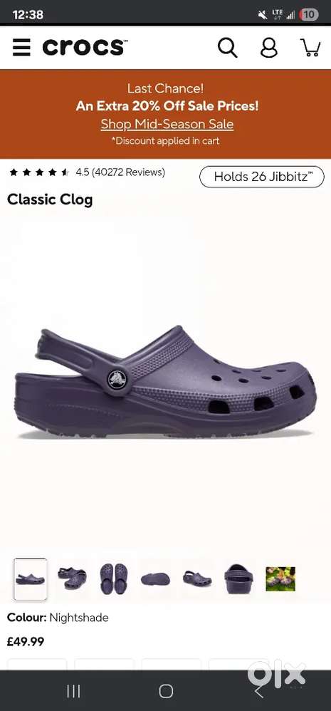Crocs male indian size 10 purchased from uk
