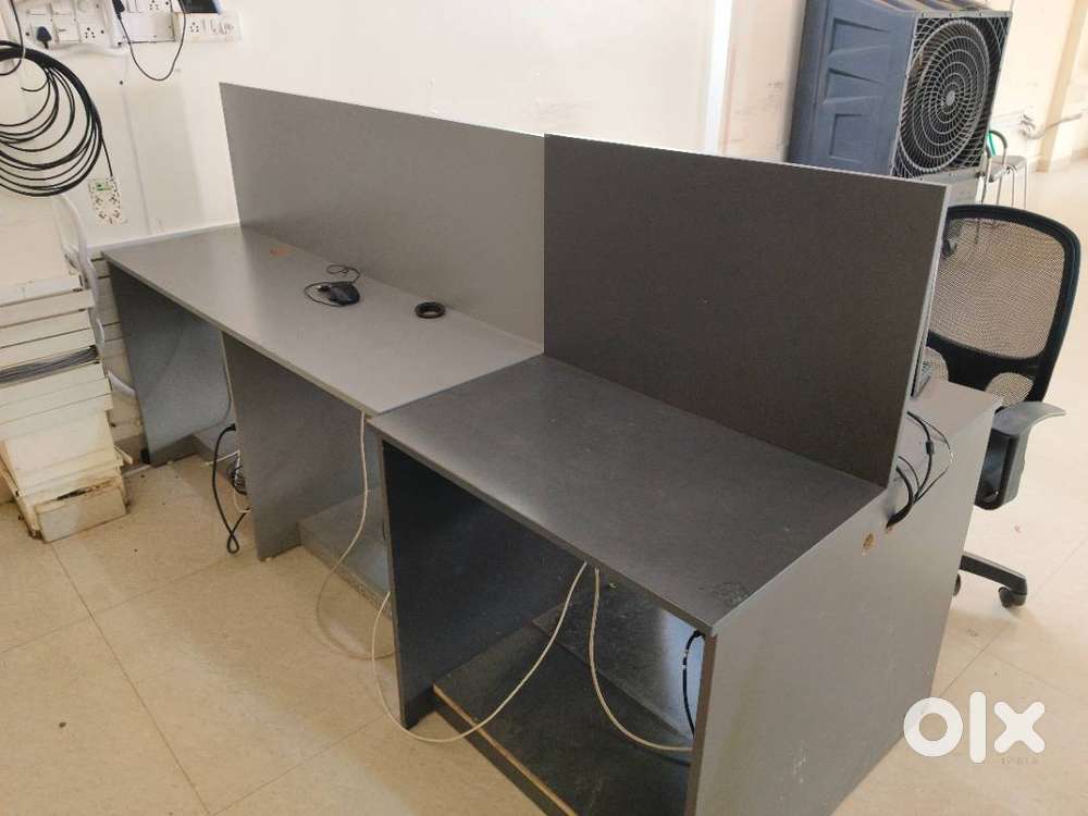Complete Office Furniture Setup – Boss Cabin + 10-Seater Workstation