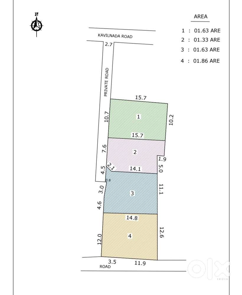 RESIDENTIAL LAND :4 PLOTS
