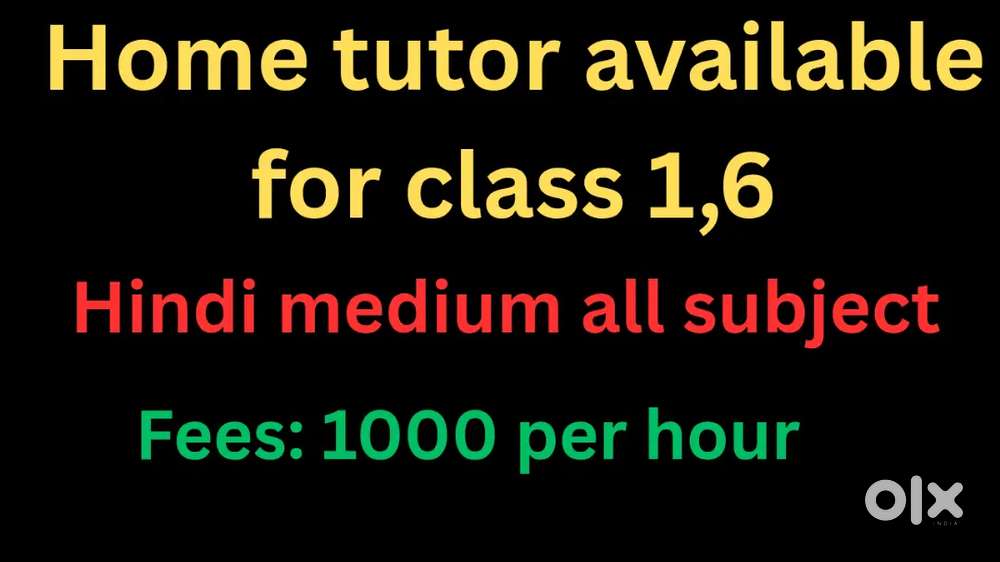 Experienced Home tutor available for all subject